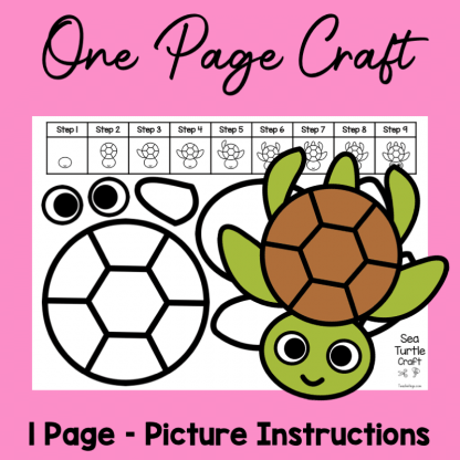 one page craft sea turtle