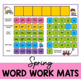 spring word work mat