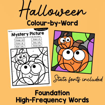 halloween colour by word