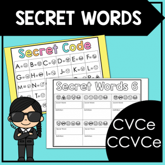 Secret Words Activity CVCe CCVCe Words | Magic E Words Activity