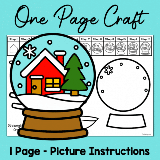 One Page Snow Globe Craft