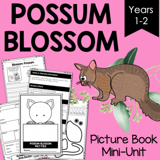 possum blossom picture book mini unit