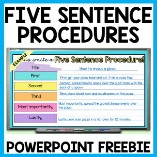 five sentence procedures powerpoint freebie
