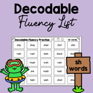 Decodable fluency list _sh