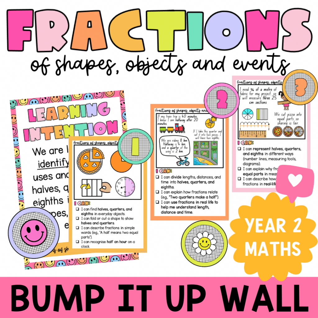 fractions of shapes, objects and events