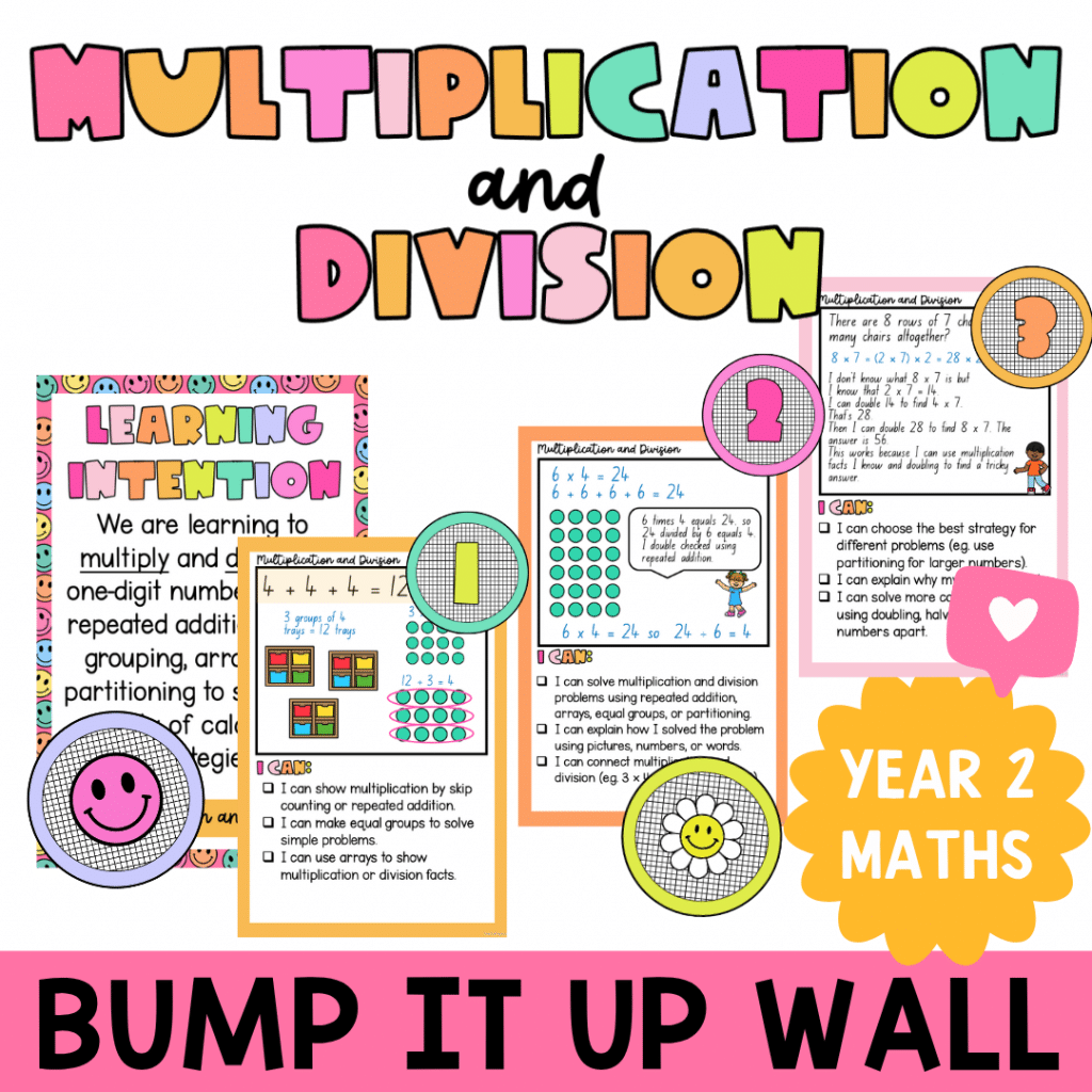 Year 2 Multiplication and Division Bump It Up Wall