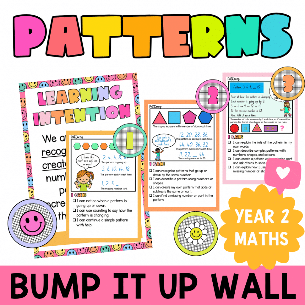 Year 2 Patterns Bump It Up Wall