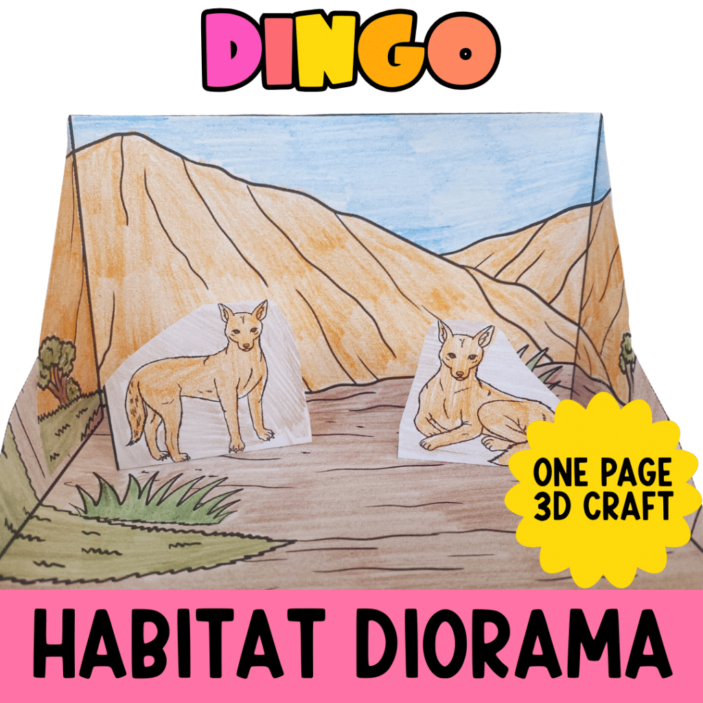 Dingo Habitat Diorama | Printable Australian Animal Craft Activity
