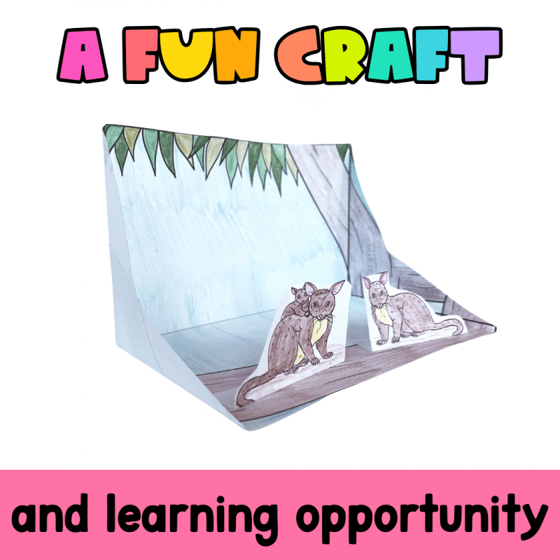 Possum Habitat Diorama | Printable Australian Animal Craft Activity - Image 4