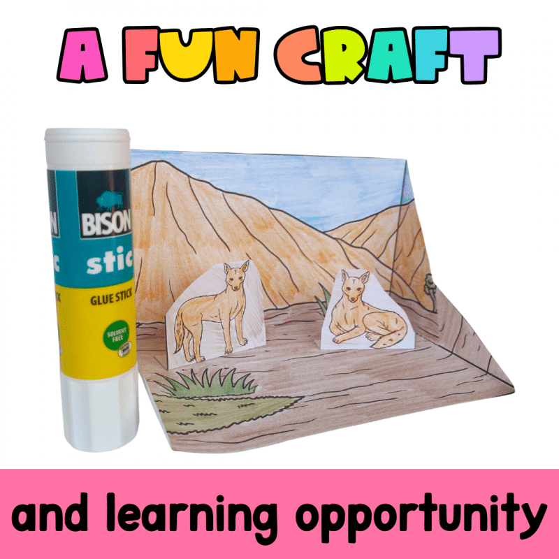 Dingo Habitat Diorama | Printable Australian Animal Craft Activity - Image 2