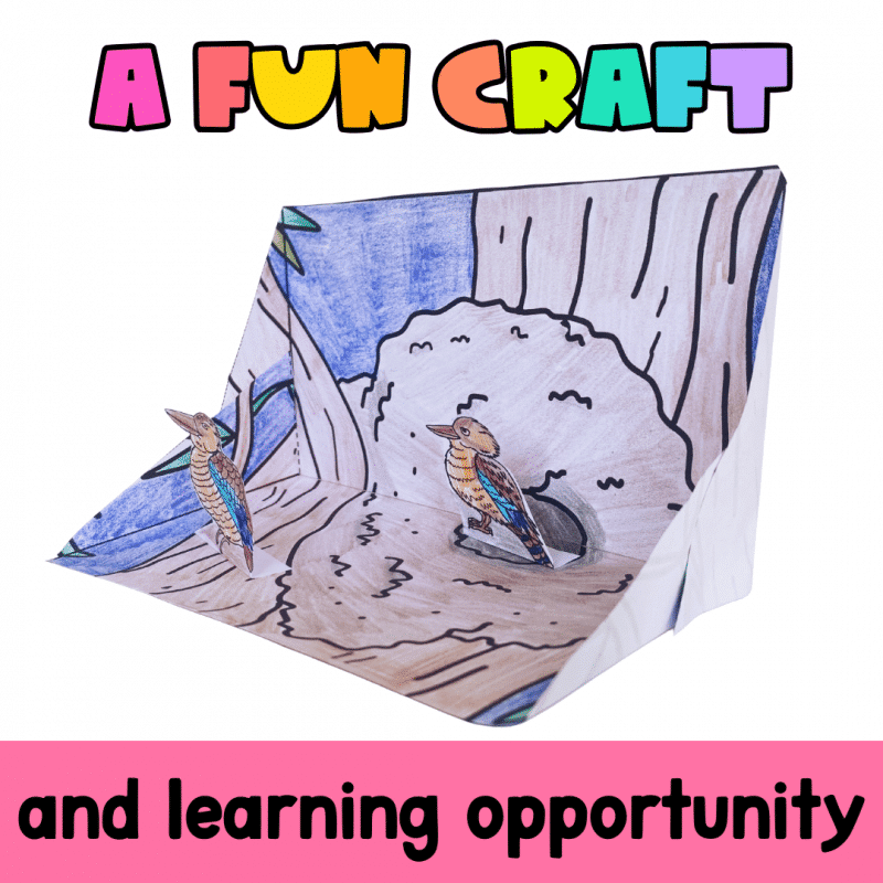 Kookaburra Habitat Diorama | Printable Australian Animal Craft Activity - Image 2