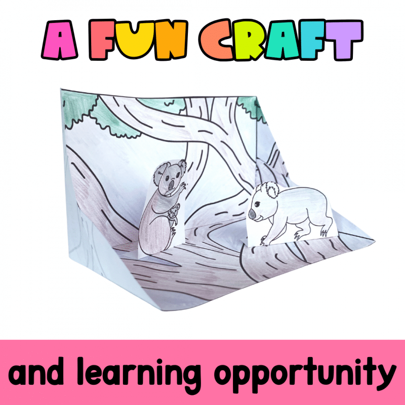 Koala Habitat Diorama | Printable Australian Animal Craft Activity - Image 4