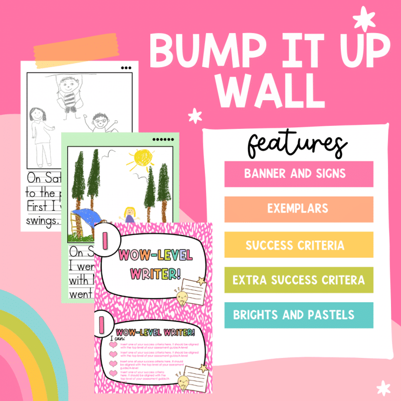 Writing Bump It Up Wall Grades 2-3 | Student Writing Goals Visual Rubric | EDITABLE DISPLAY - Image 4