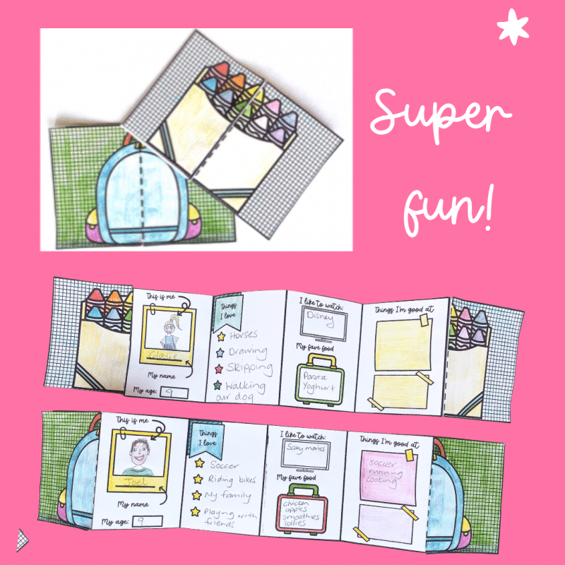 Back to School All About Me Foldable Craft | 4 Template Designs - Image 4