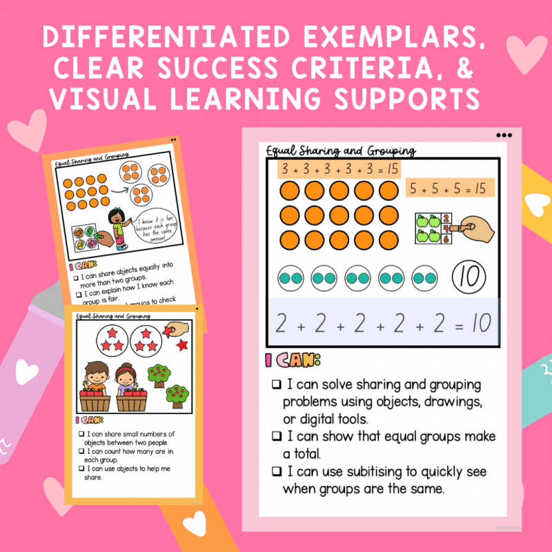 Foundation Maths Equal Sharing and Grouping Bump It Up Wall - Image 2