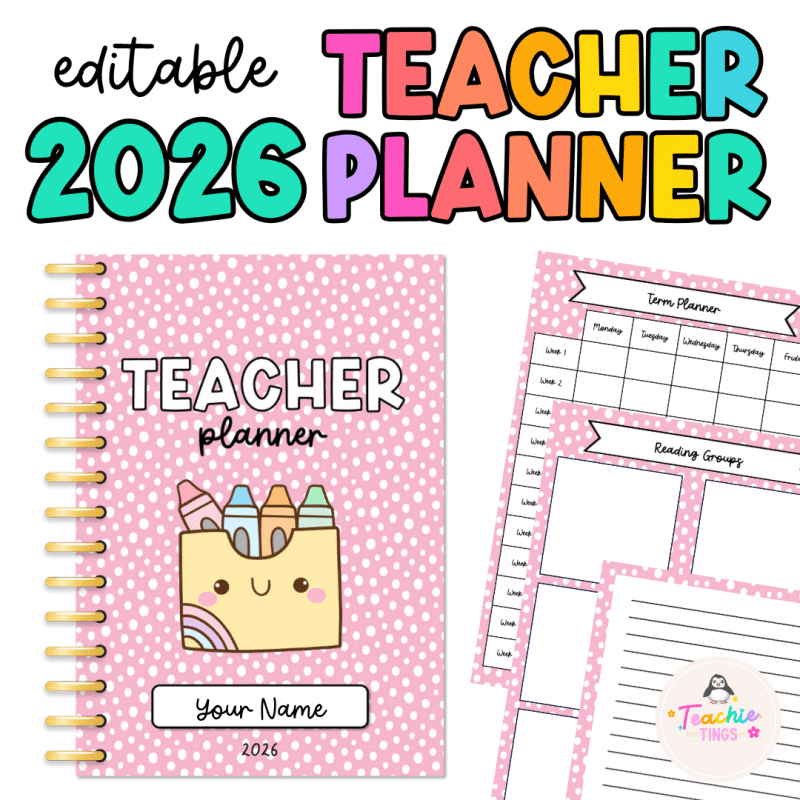 editable 2026 teacher Planner