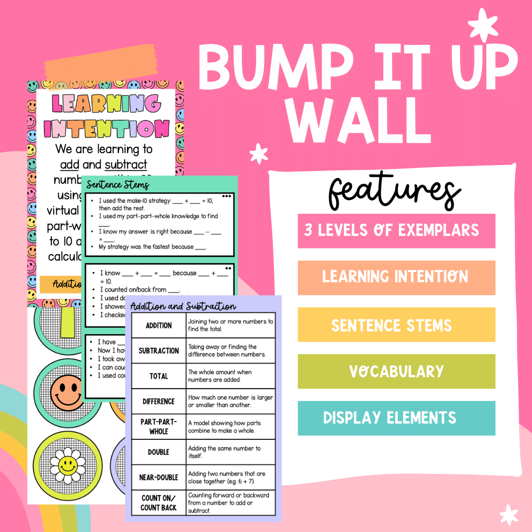Year 1 Addition and Subtraction Maths Bump It Up Wall - Image 3