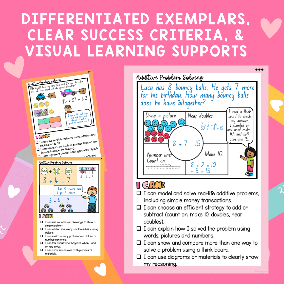 Year 1 Additive Problem Solving Maths Bump It Up Wall - Image 2