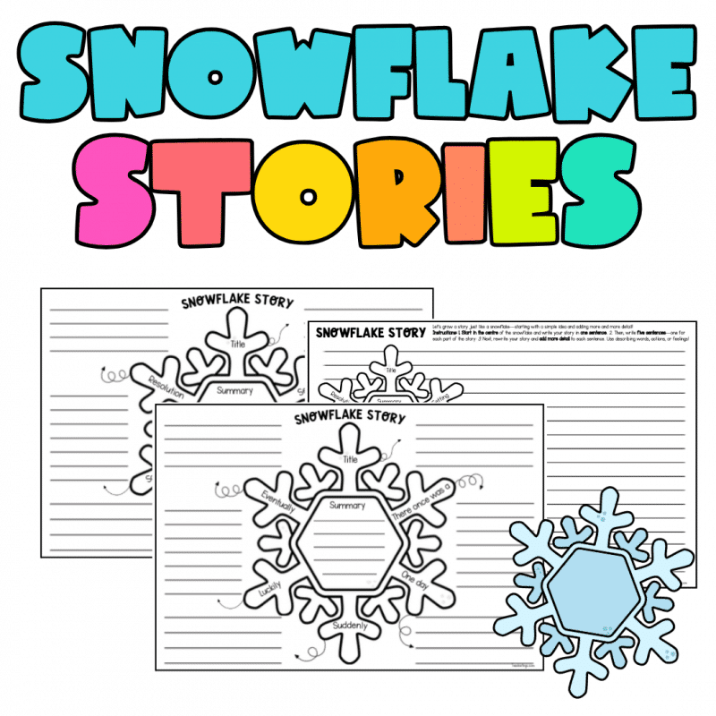 Winter Writing: Snowflake Narrative Planner Set (3 Templates)