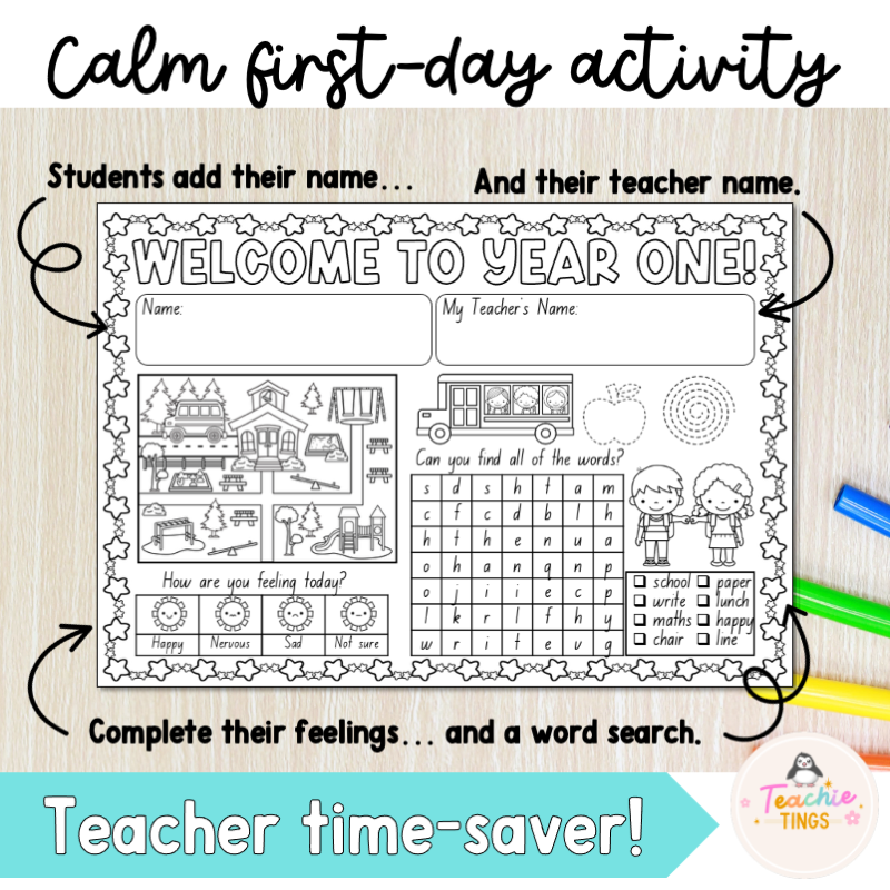 Back to School Welcome Mats: First Day Engagement | Kinder-2nd Grade Activities - Image 2
