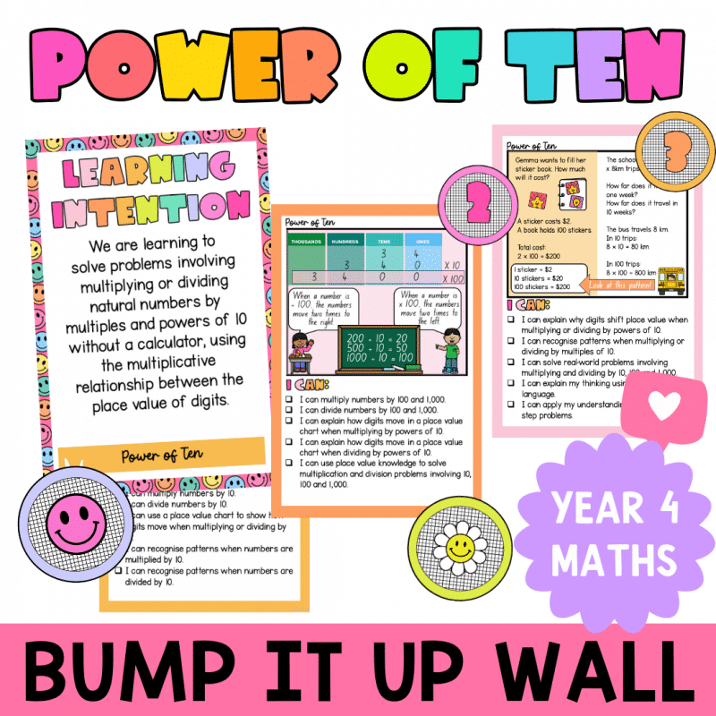 power of ten maths bump it up wall