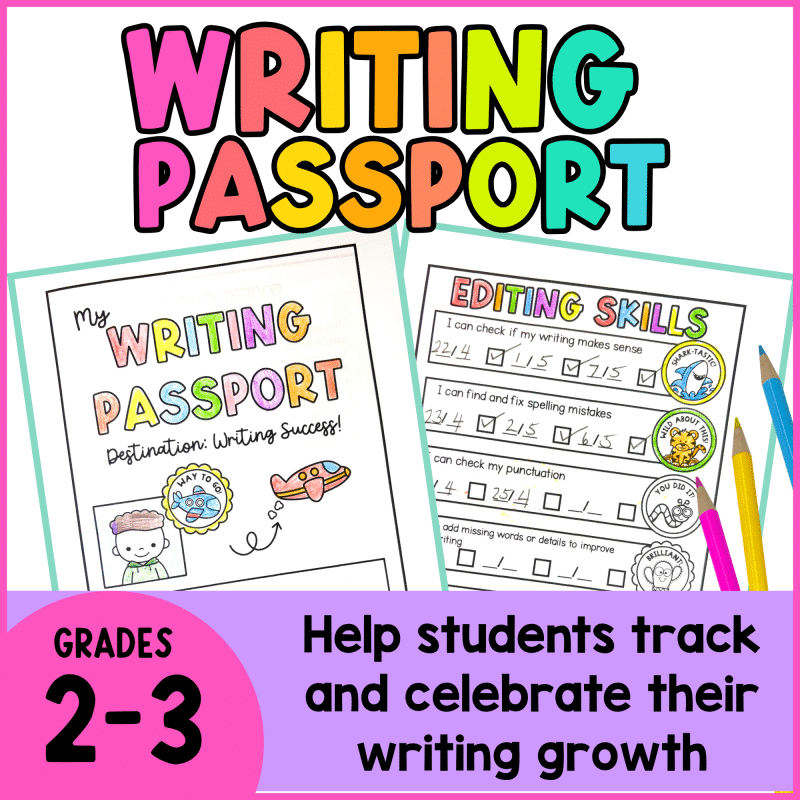 Year 3 Writing Success Passport | Writing Goals, Success Criteria & Student Growth