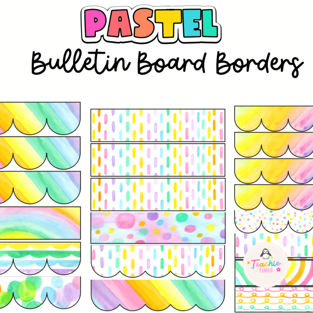 pastel bulletin board borders