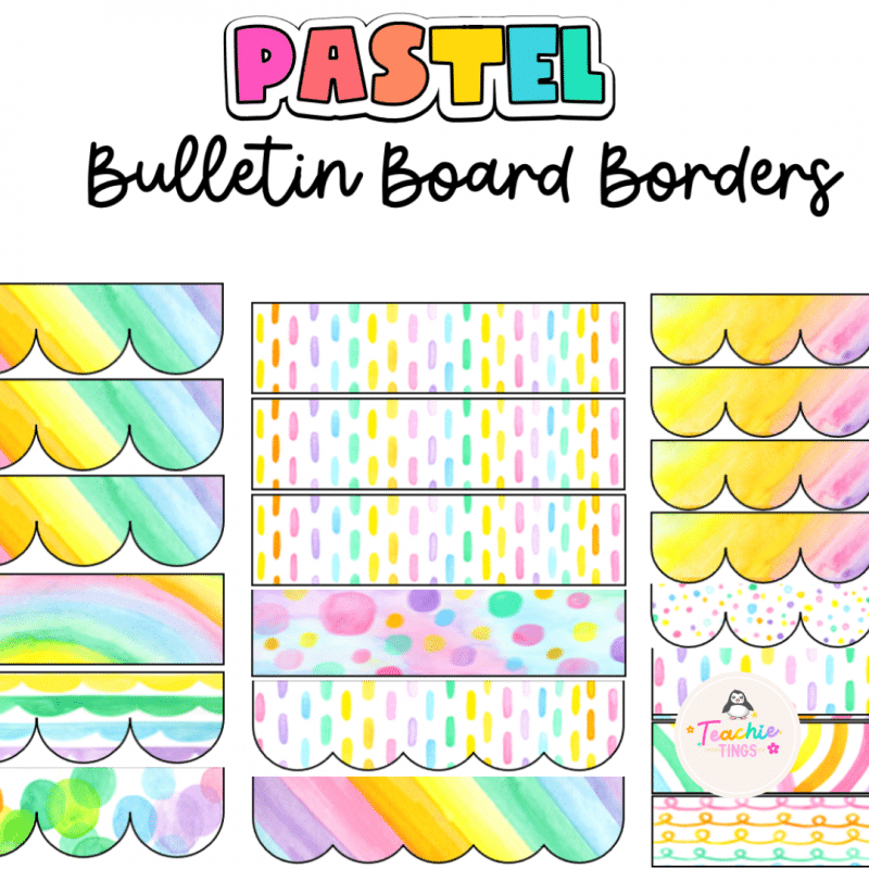 pastel bulletin board borders