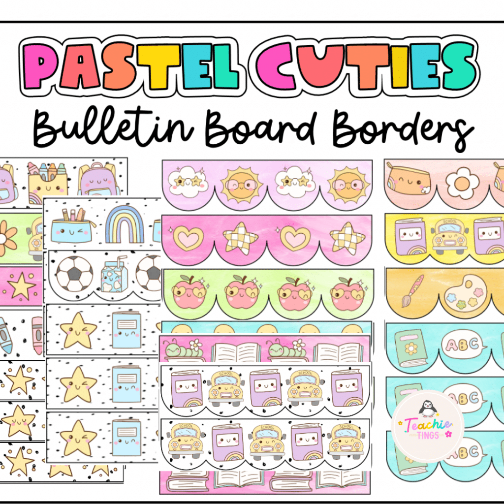 Pastel Cuties Bulletin Board Borders
