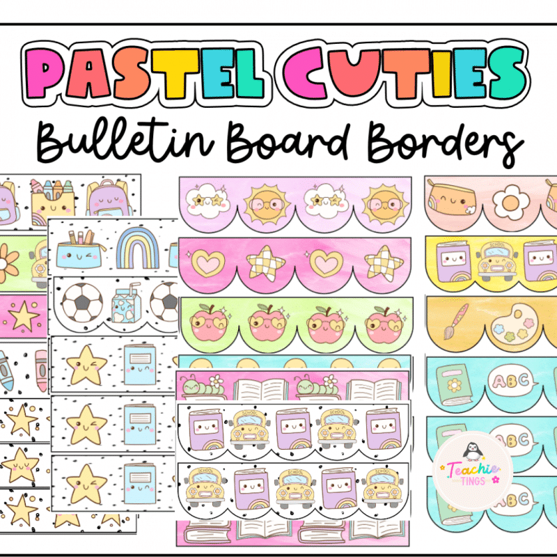 Pastel Cuties Bulletin Board Borders