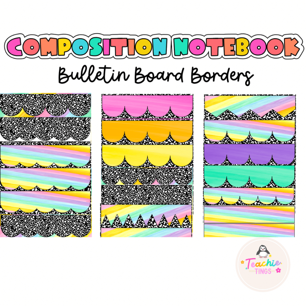 Composition Notebook Bulletin Board Borders