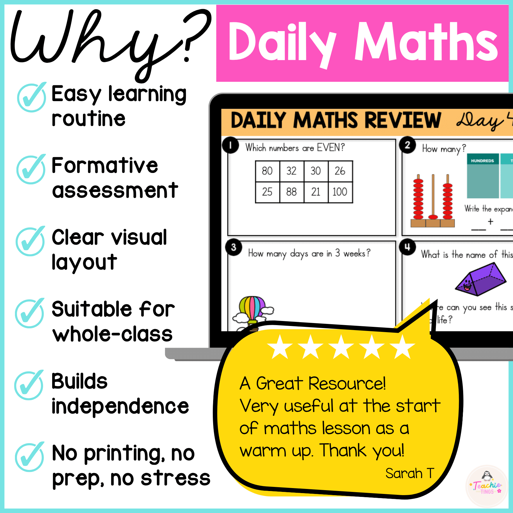 Year 1 Maths Daily Revision Slides – Term 3 | Australian Curriculum v9 | 50 Days - Image 4