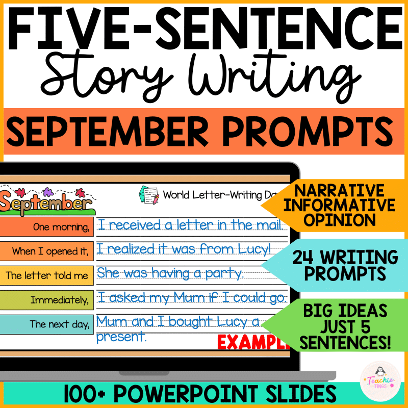 September Writing Prompts | Sentence Starters | Narrative & Informative Writing