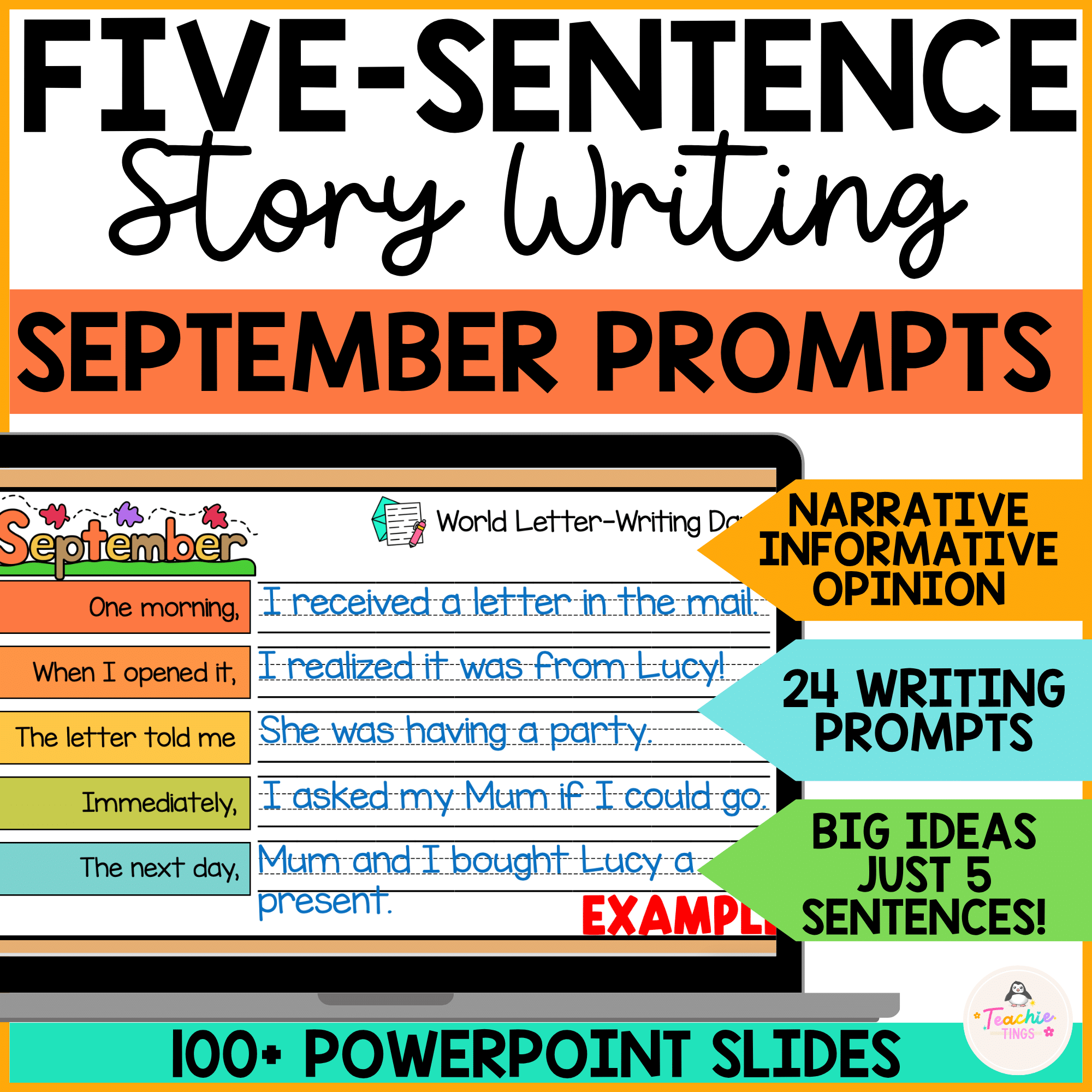 September Writing Prompts | Sentence Starters | Narrative & Informative Writing