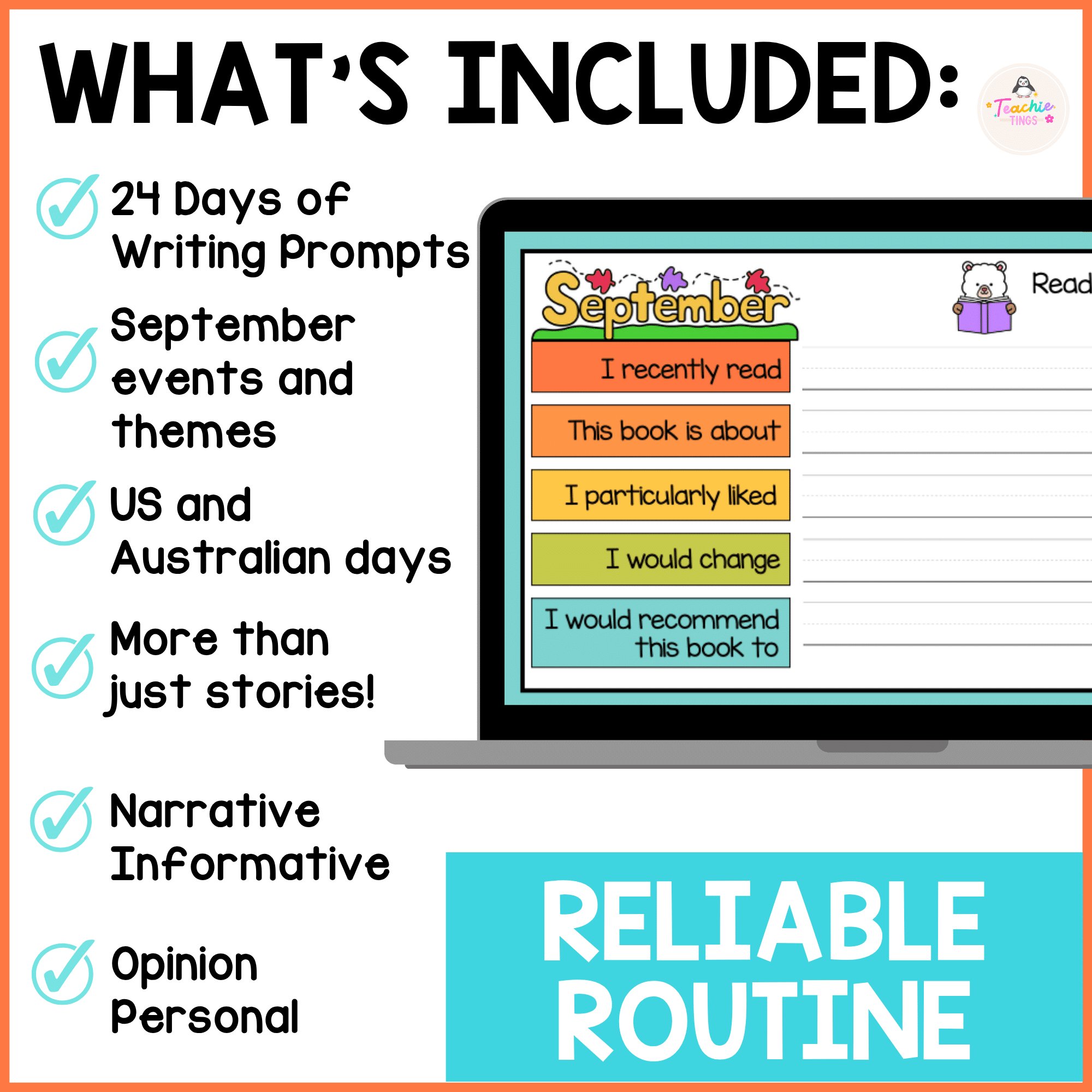 September Writing Prompts | Sentence Starters | Narrative & Informative Writing - Image 3
