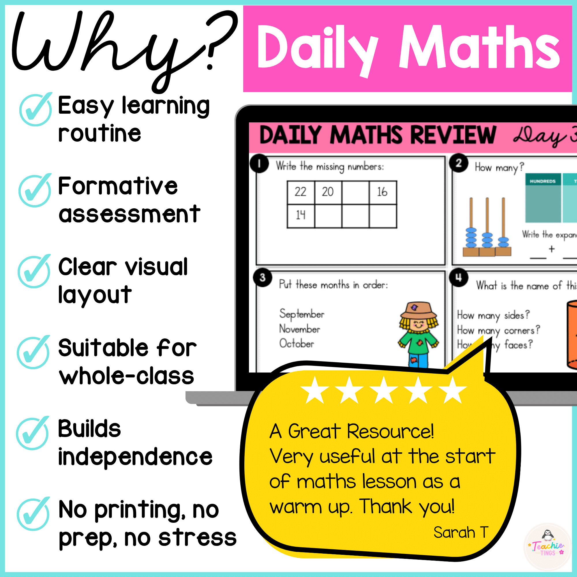 Year 1 Maths Daily Revision Slides – Term 4 | Australian Curriculum v9 | 50 Days - Image 4