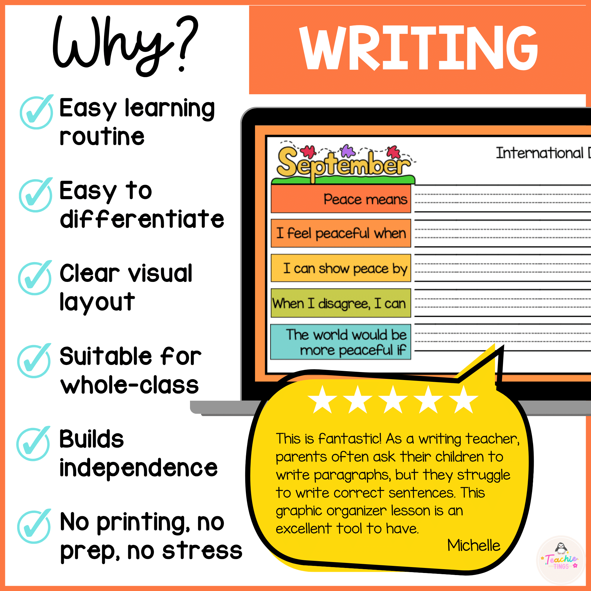 September Writing Prompts | Sentence Starters | Narrative & Informative Writing - Image 4